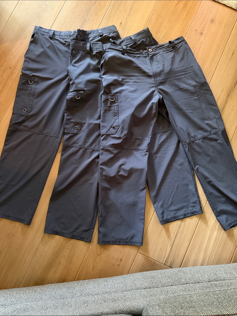 Cherokee Infinity Stretch Dark Gray Cargo Scrub Pants (Three Pair Bundle)